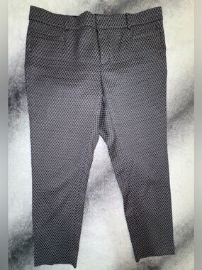 (A6) Banana Republic Sloan Skinny Fit Ankle Pants - 8P - Gray Black Bi-Stretch
